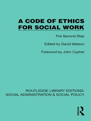 cover image of A Code of Ethics for Social Work